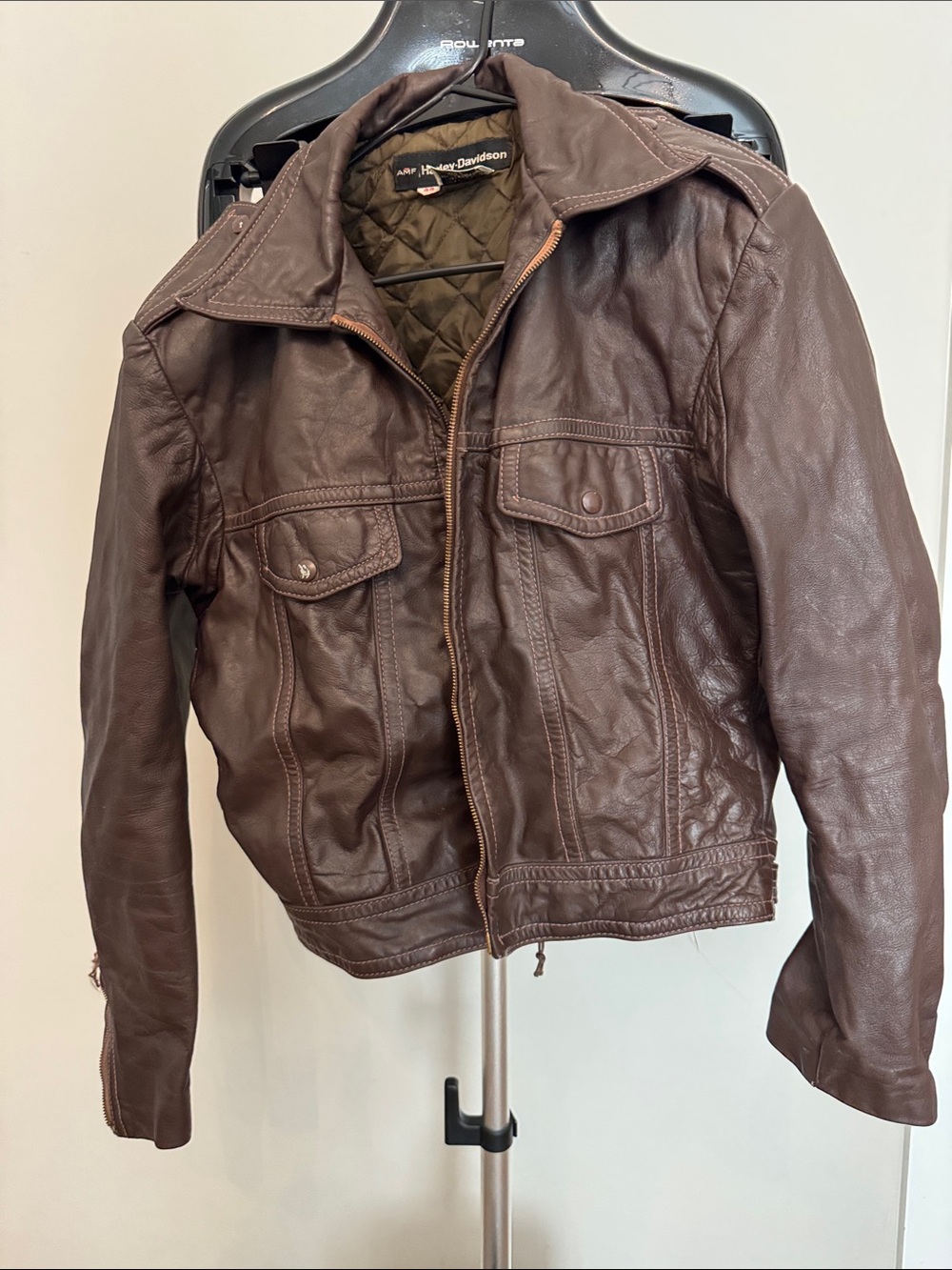 AMF Harley-Davidson Men's Brown Leather Jacket 44